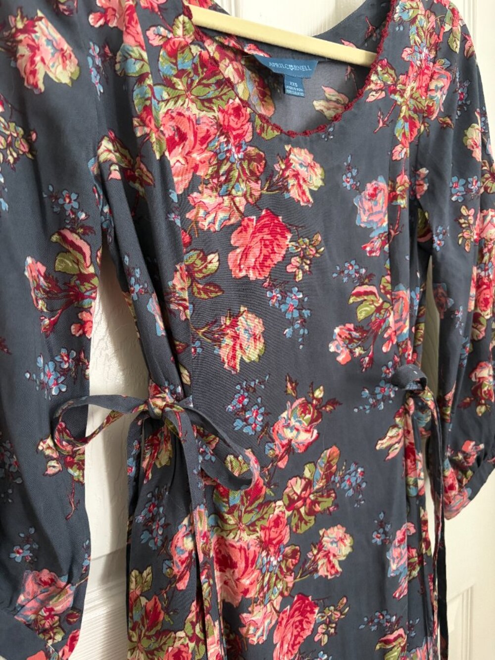 April Cornell Long Sleeve Floral Dress, size XXS